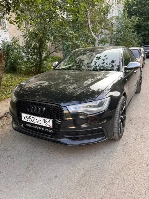 Продам audi a6 c7, 2013 год 3.0 tfsi, пробег 170300, в s-line пакете, салон алькантара, машина бодра... - фотография