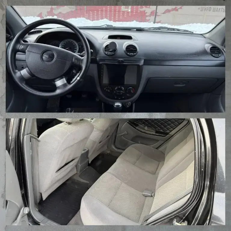 Chevrolet lacetti 1.4 мт

Цена: 485 000
Город: донецк
Год выпуска: 2008
Пробег: 250 000км
Двигатель: 1.4
Топливо: бензин
Кпп: механика
Собственник: да
Телефон: +79493084655 (тг на этом же номере, могут быть проблемы со связью)

На 200 000км была капиталка.
Техническое состояние отличное.
Днище и пороги на месте и обработаны.
Кондиционер заправлен.
Парктроники.
Шумоизоляция дверей.
2 Din магнитола с bluetooth
2 Комплекта резины. - фотография - 9