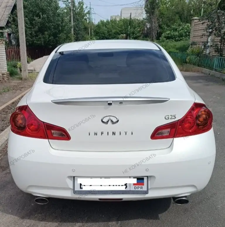 Продам infiniti g 25 at sport, 2011 года. Пробег -40000 т. Км. Климат-контроль, электро подогрев передних сидений, электропривод боковых зеркал, парктроник, камера заднего вида, кожаный салон, бесключевой доступ. Цена 1650000 торг. Тел:+79495048697 - фотография - 1